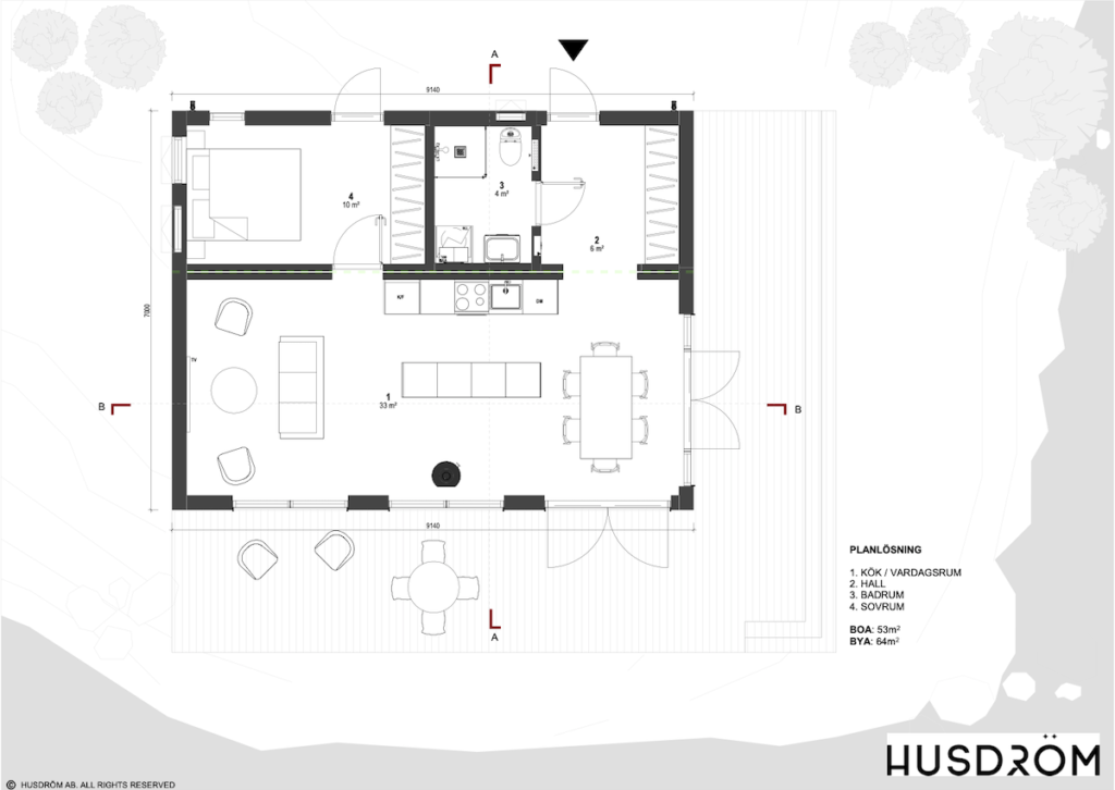 Husdrom-drom64-planritning